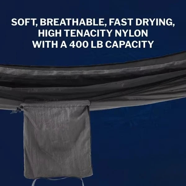 Lightweight hammock with straps for camping, hiking, backpacking and beaches