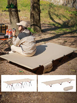 Lohascamping Camping cot 90cm widen Ultralight Portable High-low dual-purpose folding Bed Backpacking Travel hiking Sleeping Cot