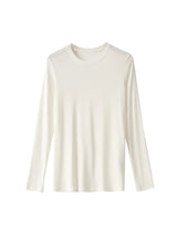 SuyaDream Women Knitted T Shirt Silk Viscose Blend Long Sleeves Solid Basic Cozy Tee 2022 Spring Summer Ribs Top Pink Blue