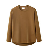 WAVLATII New Women Korean Casual Style Tops Female White Oversized Long Sleeve T shirt for Spring Autumn Lady Solid Tees WLT2309