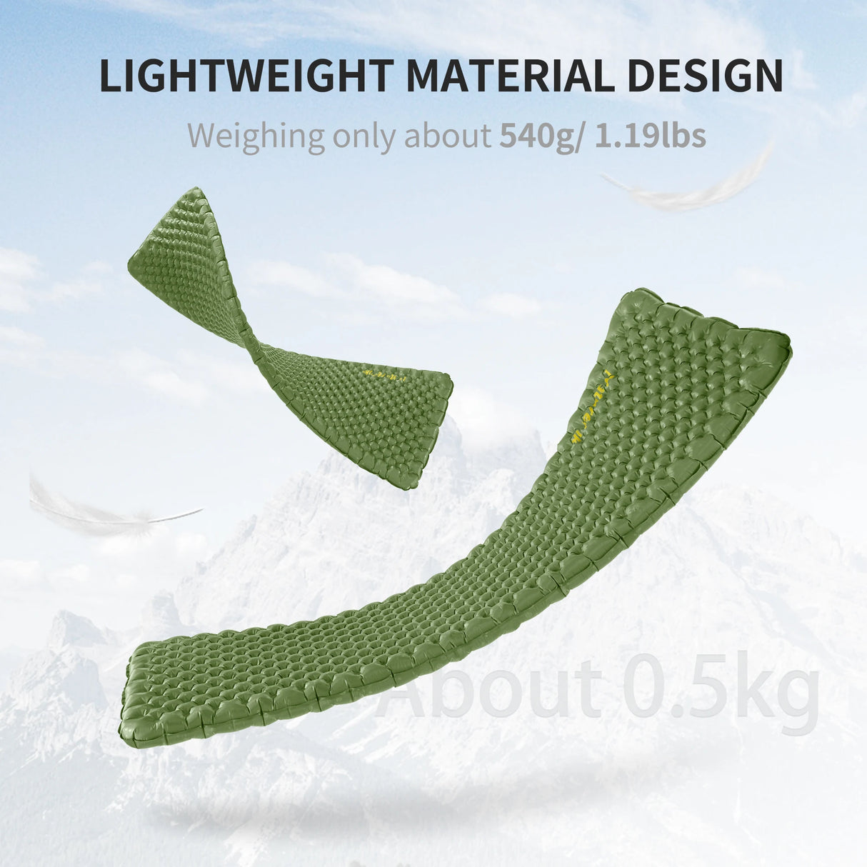 Naturehike R4.6 Inflatable Mattress Outdoor Camping Hiking Ultralight Sleeping Pad Single Folding TPU Nylon Moisture-proof Mat