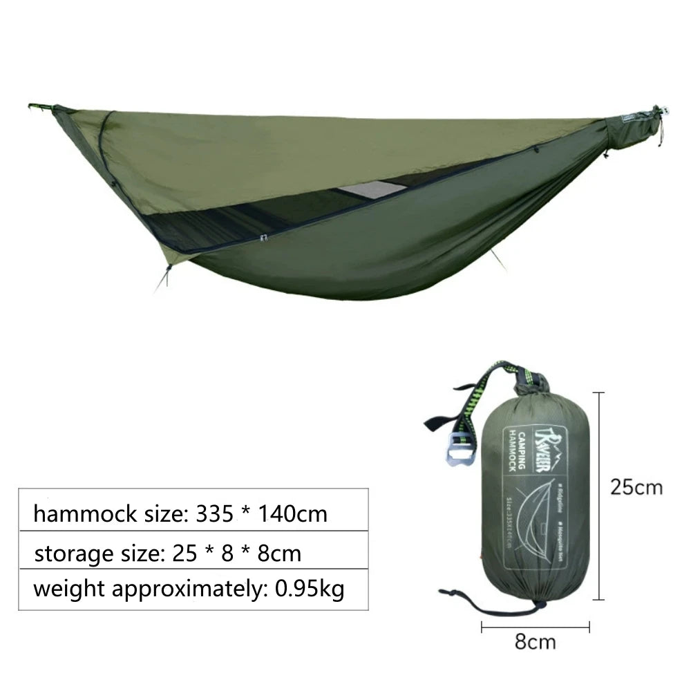 Camping Hammock With Mosquito Net Outdoor Garden Portable Awning Tent Canopy Sleeping Hanging Hammocks Swing For Nature Hike