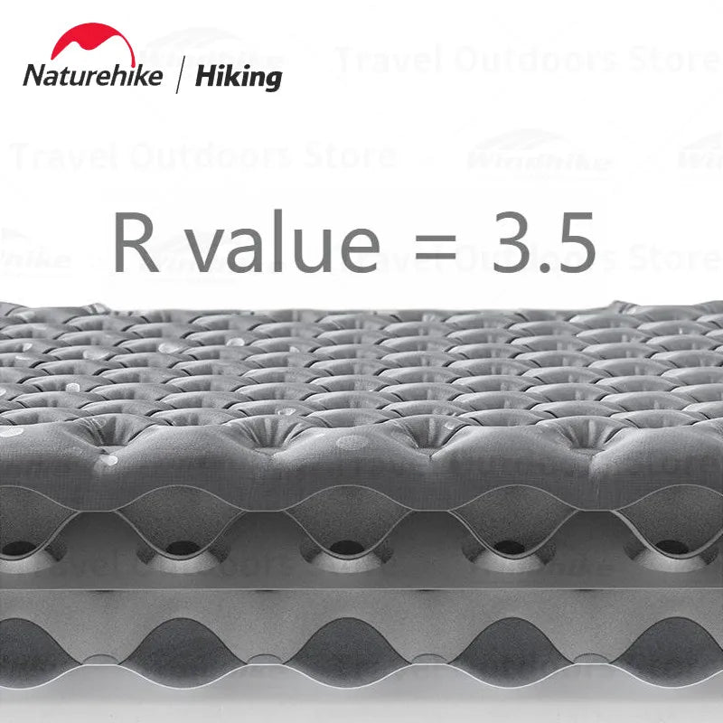 Naturehike R3.5 Inflatable Mat 20D Nylon TPU Winter Warm Sleeping Pad Ultralight Outdoor Hiking Camping Mattress with Air Bag