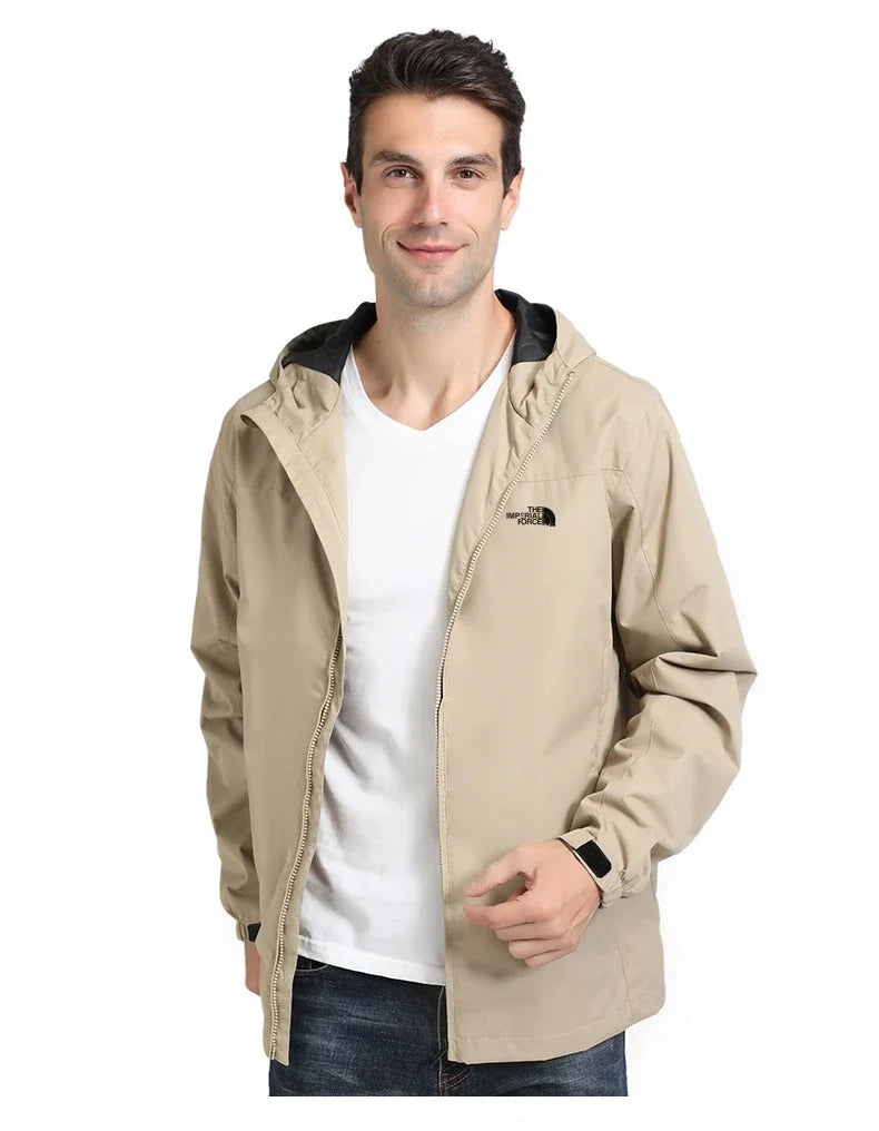 Men's Waterproof Hooded Jacket, Lightweight Windbreaker, Outdoor Sports Raincoat, Comfortable and Stylish