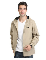 Men's Waterproof Hooded Jacket, Lightweight Windbreaker, Outdoor Sports Raincoat, Comfortable and Stylish