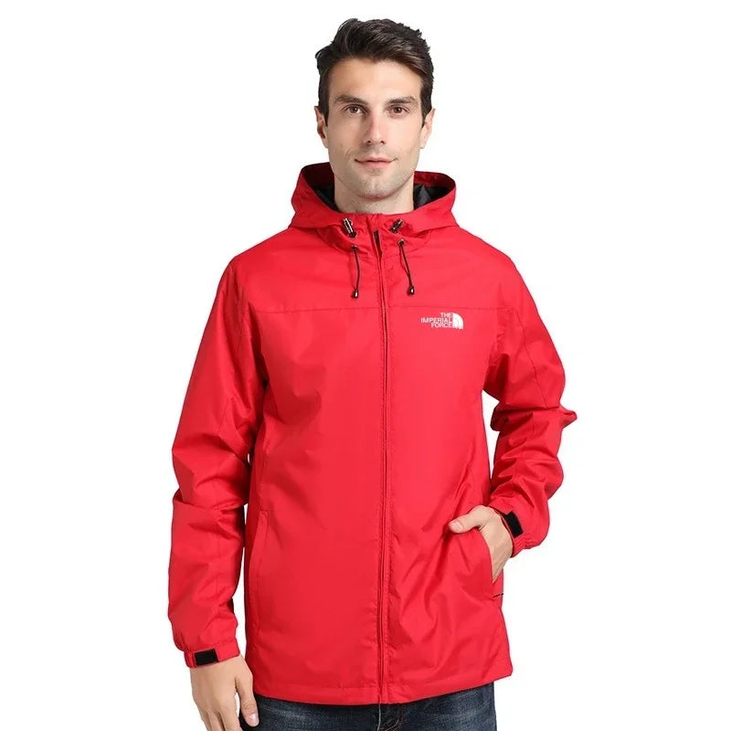Men's Waterproof Hooded Jacket, Lightweight Windbreaker, Outdoor Sports Raincoat, Comfortable and Stylish