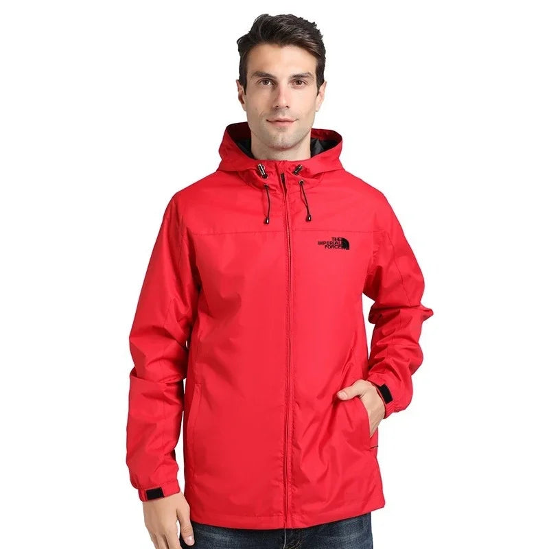 Men's Waterproof Hooded Jacket, Lightweight Windbreaker, Outdoor Sports Raincoat, Comfortable and Stylish