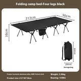 Lohascamping Camping cot 90cm widen Ultralight Portable High-low dual-purpose folding Bed Backpacking Travel hiking Sleeping Cot