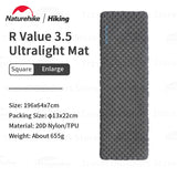 Naturehike R3.5 Inflatable Mat 20D Nylon TPU Winter Warm Sleeping Pad Ultralight Outdoor Hiking Camping Mattress with Air Bag