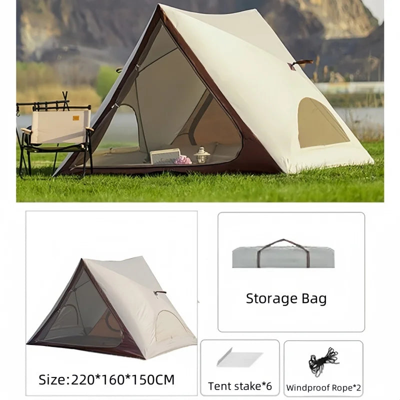 Beach Tent Automatic Instant Open Lightweight UV Protection Portable Outdoor Camping Sun Shelter Family Size Triangle Tent