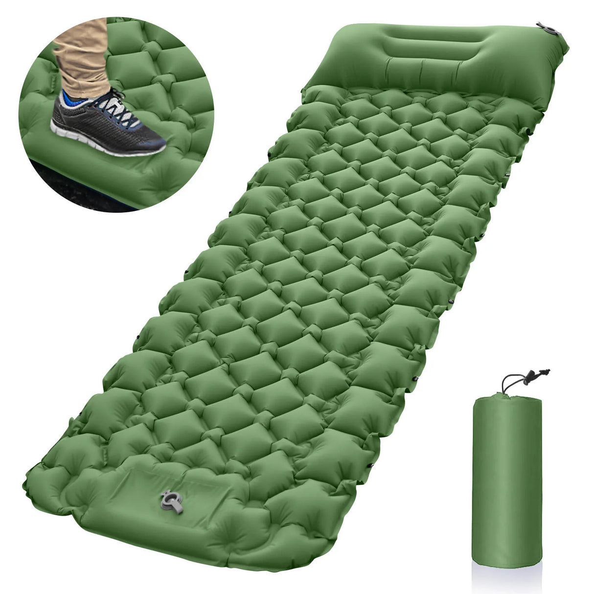 Outdoor Inflatable MATS Lightweight Portable Camping Moisture-proof Inflatable Sleeping MATS for Lunch Breaks Car Inflatable MAT