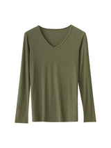 SuyaDream Women Knitted T Shirt Silk Viscose Blend Long Sleeves Solid Basic Cozy Tee 2022 Spring Summer Ribs Top Pink Blue