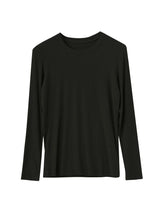SuyaDream Women Knitted T Shirt Silk Viscose Blend Long Sleeves Solid Basic Cozy Tee 2022 Spring Summer Ribs Top Pink Blue