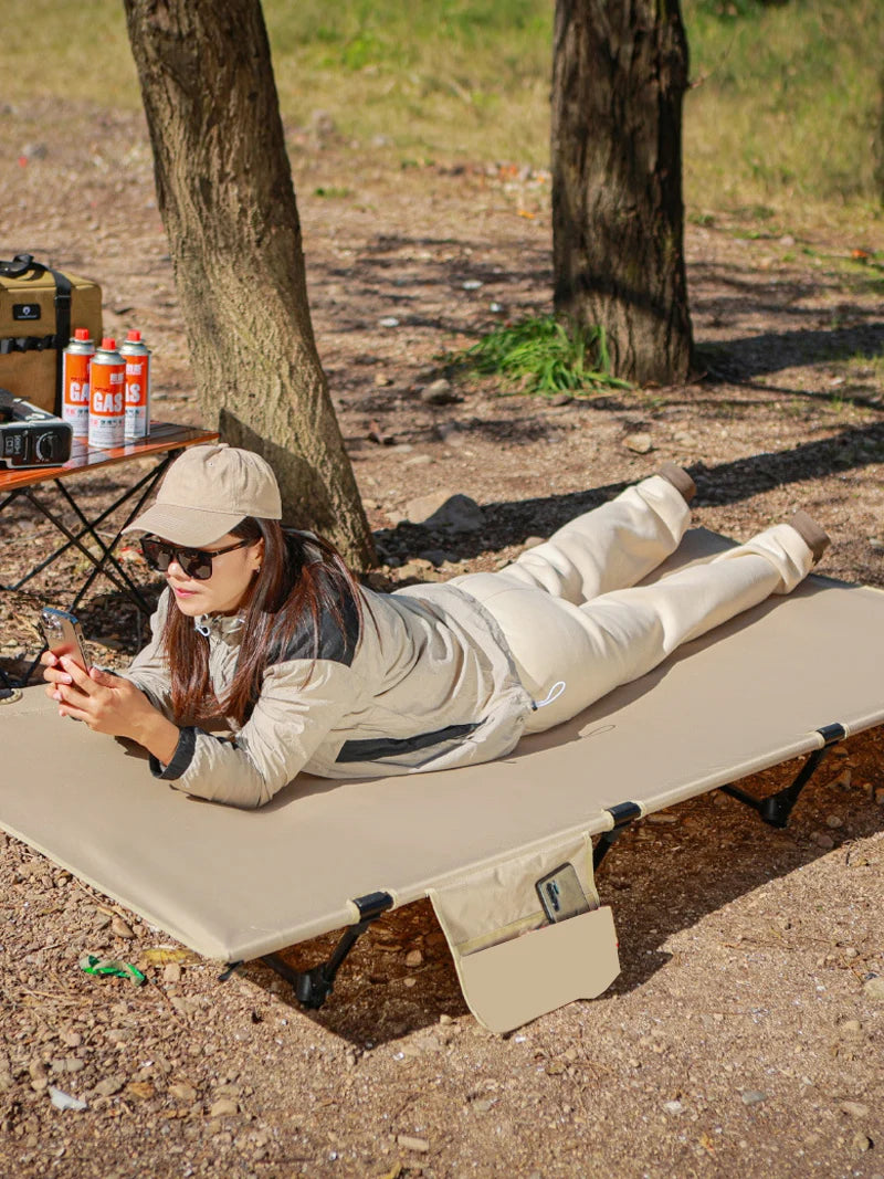 Lohascamping Camping cot 90cm widen Ultralight Portable High-low dual-purpose folding Bed Backpacking Travel hiking Sleeping Cot