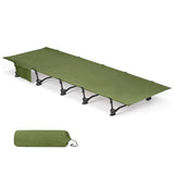 Folding Camping Cot Portable Lightweight Sleeping Bed for Backpacking Easy Set Up Camp Cot Bed for Outdoor Hiking, Beach, Picnic