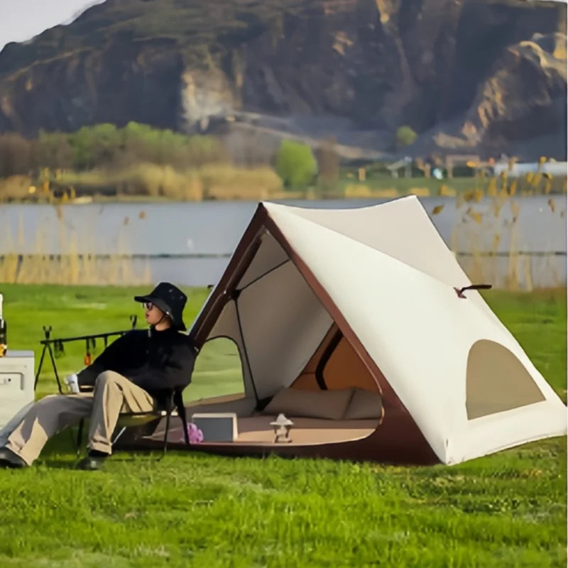 Beach Tent Automatic Instant Open Lightweight UV Protection Portable Outdoor Camping Sun Shelter Family Size Triangle Tent