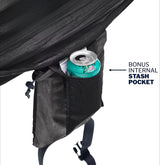 Lightweight hammock with straps for camping, hiking, backpacking and beaches