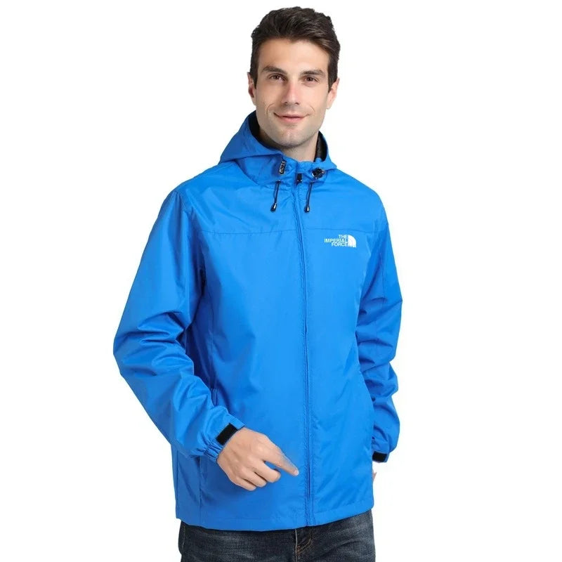 Men's Waterproof Hooded Jacket, Lightweight Windbreaker, Outdoor Sports Raincoat, Comfortable and Stylish