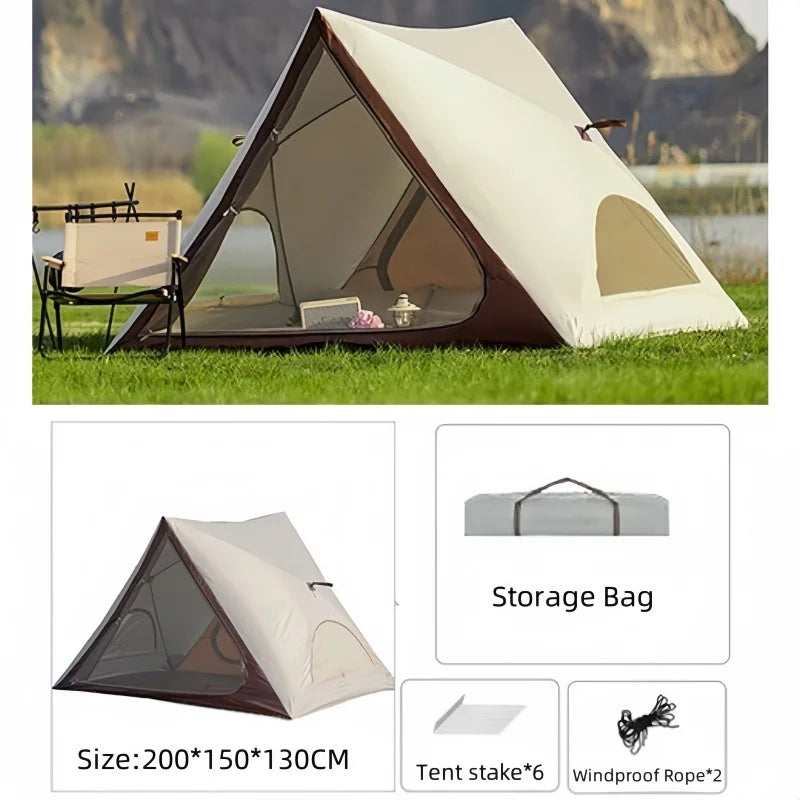 Beach Tent Automatic Instant Open Lightweight UV Protection Portable Outdoor Camping Sun Shelter Family Size Triangle Tent