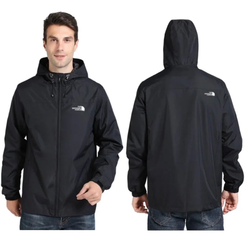 Men's Waterproof Hooded Jacket, Lightweight Windbreaker, Outdoor Sports Raincoat, Comfortable and Stylish