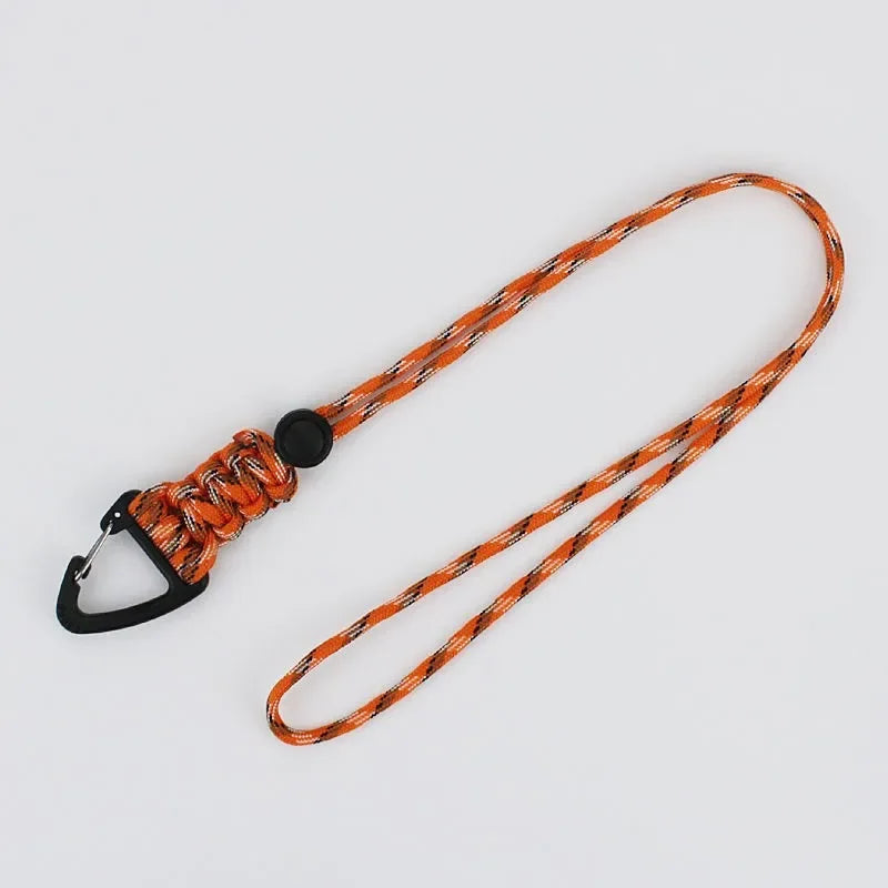 12cm/22cm/46cm Paracord Lanyard Tactical Outdoor EDC Accessories Handmade Lanyard Hanging Buckle for Camping Hunting Fishing