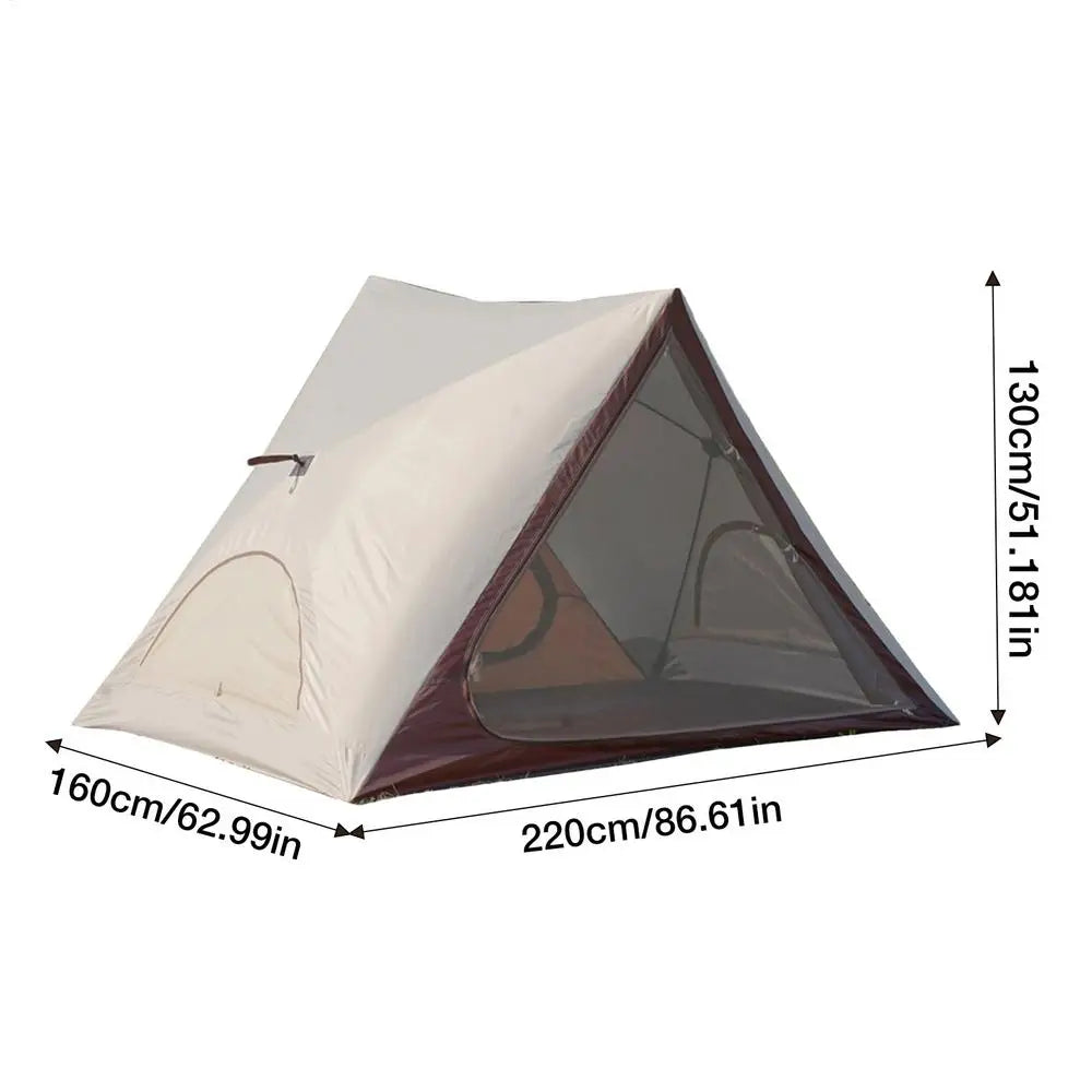 Triangular Camping Tent Automatic Open Tent Pop Up Beach Tents With 6 Ground Nails Portable UPF50 Triangular Shelter For Camp