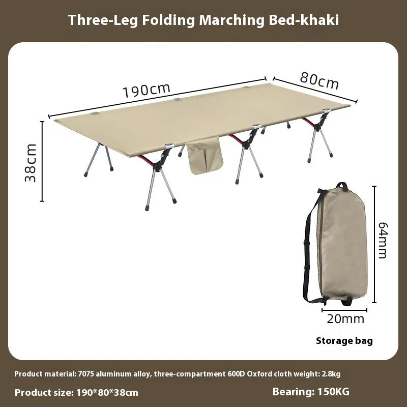 Lohascamping Camping cot 90cm widen Ultralight Portable High-low dual-purpose folding Bed Backpacking Travel hiking Sleeping Cot