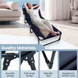 Camping Cot with Sleeping Pad 75-Inch Foldable Bed Adults Comfortable Dual-Sided Mattress and Pillow Heavy-Duty 400 lbs