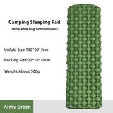 Camping Inflatable Mattress In Tent Folding Camp Bed Sleeping Pad Picnic Blanket Travel Air Mat Camping Equipment
