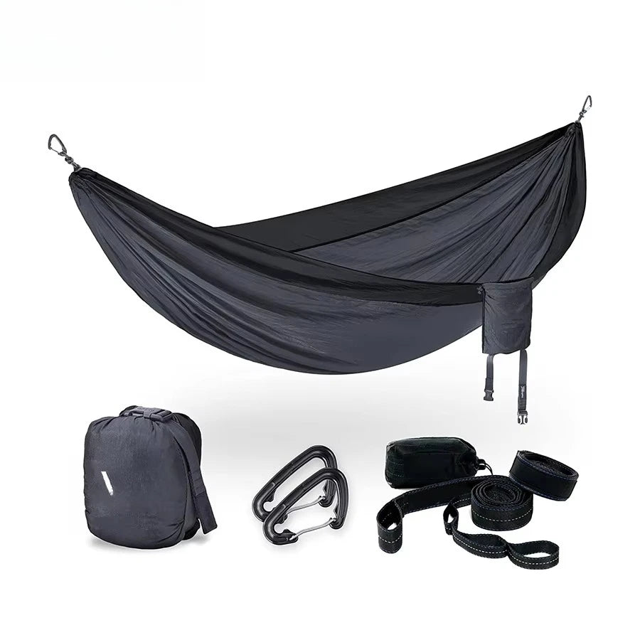 Lightweight hammock with straps for camping, hiking, backpacking and beaches