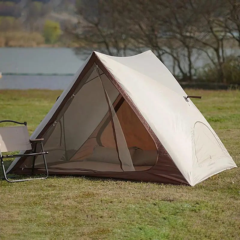 Triangular Camping Tent Automatic Open Tent Pop Up Beach Tents With 6 Ground Nails Portable UPF50 Triangular Shelter For Camp