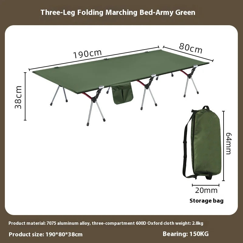 Lohascamping 90cm widen Camping cot Ultralight Portable High-low dual-purpose folding Bed Backpacking Travel hiking Sleeping Cot