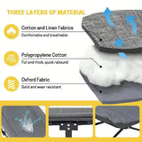 Premium Portable Thick Pad Sleeping Camping Cot Folding Heavy Duty Adult Travel Cot with Side Pockets, Perfect for Hiking