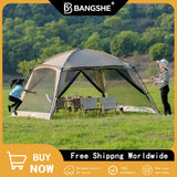 6-15 Person Rainproof Silver Glue Sunscreen Mosquito Net Tents for Outdoor Camping, Beach Picnic, and Sunshade Canopy