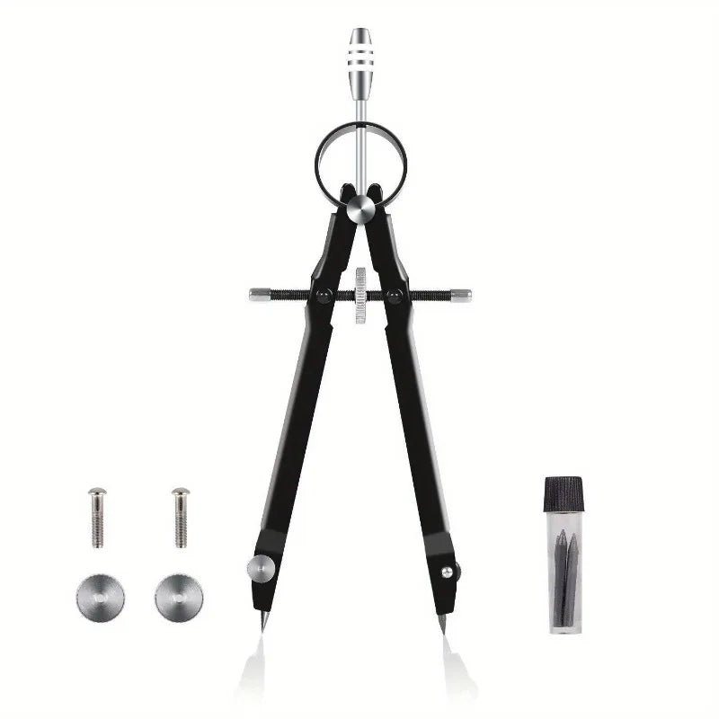 1PC Professional Compass Geometry Set with Lock Math and Precision Compass Metal and Durable for Solid and Plane Precis