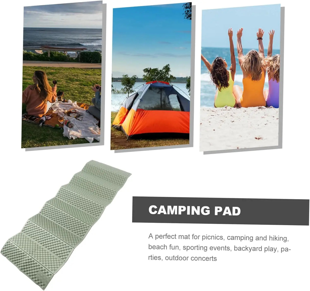 Moisture-Proof Pad Tent Sleeping Pad Tent Mat Foam Camping Mat Folding Picnic Mat Soft Compact Cushion Foldable Backpack