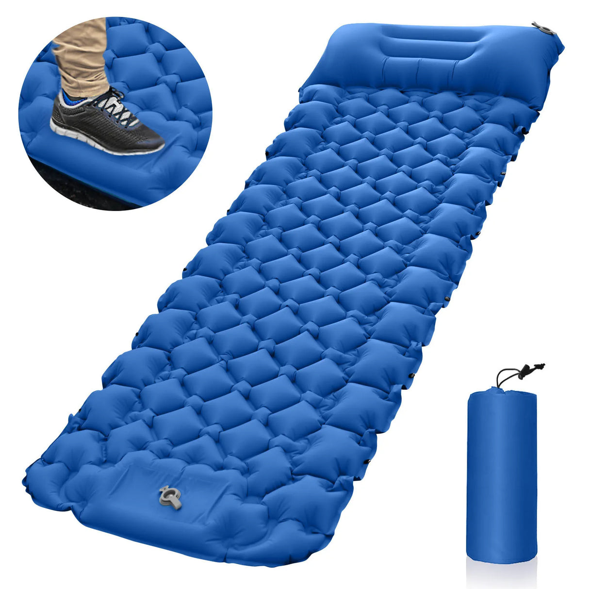 Outdoor Inflatable MATS Lightweight Portable Camping Moisture-proof Inflatable Sleeping MATS for Lunch Breaks Car Inflatable MAT