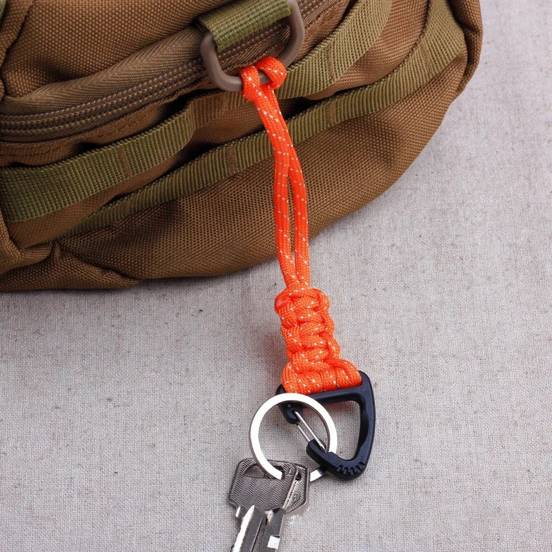 12cm/22cm/46cm Paracord Lanyard Tactical Outdoor EDC Accessories Handmade Lanyard Hanging Buckle for Camping Hunting Fishing