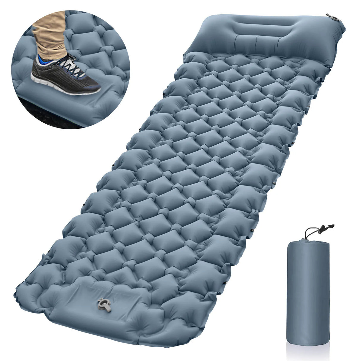 Outdoor Inflatable MATS Lightweight Portable Camping Moisture-proof Inflatable Sleeping MATS for Lunch Breaks Car Inflatable MAT