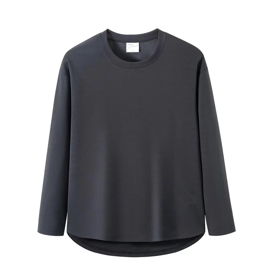 WAVLATII New Women Korean Casual Style Tops Female White Oversized Long Sleeve T shirt for Spring Autumn Lady Solid Tees WLT2309