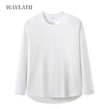 WAVLATII New Women Korean Casual Style Tops Female White Oversized Long Sleeve T shirt for Spring Autumn Lady Solid Tees WLT2309