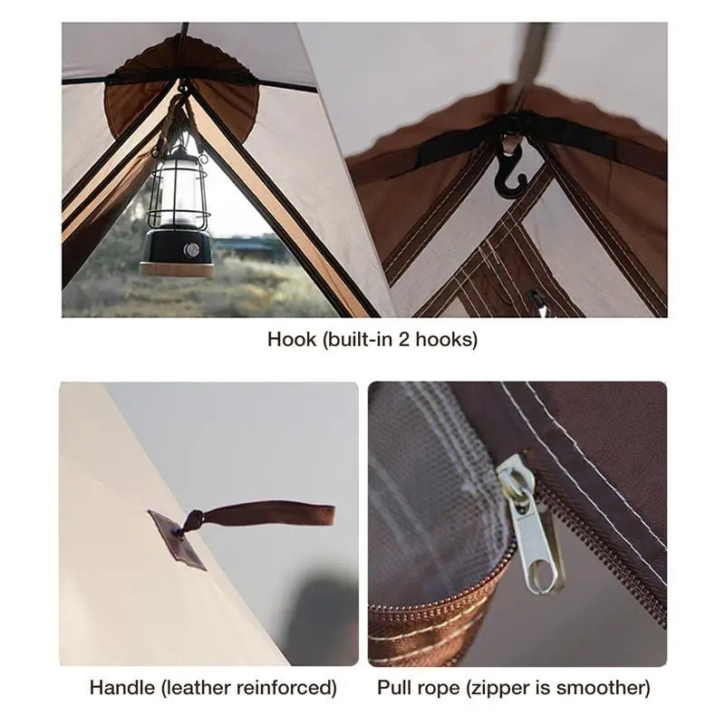 Beach Tent Automatic Instant Open Lightweight UV Protection Portable Outdoor Camping Sun Shelter Family Size Triangle Tent