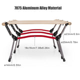 WESTTUNE Camping Cot with Leg Extenders Portable Folding Bed Ultralight Aluminum Alloy Sleeping Cot for Outdoor Hiking Travel