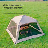 6-15 Person Rainproof Silver Glue Sunscreen Mosquito Net Tents for Outdoor Camping, Beach Picnic, and Sunshade Canopy