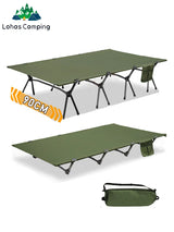 Lohascamping 90cm widen Camping cot Ultralight Portable High-low dual-purpose folding Bed Backpacking Travel hiking Sleeping Cot